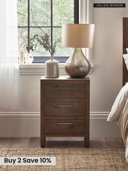 Julian Bowen Cashew Heritage 3 Drawer Bedside (Q90361) | £265