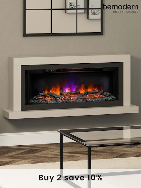 Be Modern White Elyce Grande Wall Mounted Electric Fire (Q90392) | £1,085