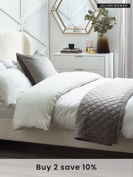 Julian Bowen Ivory Eden Bouclé Bed (Q90573) | £530 - £550