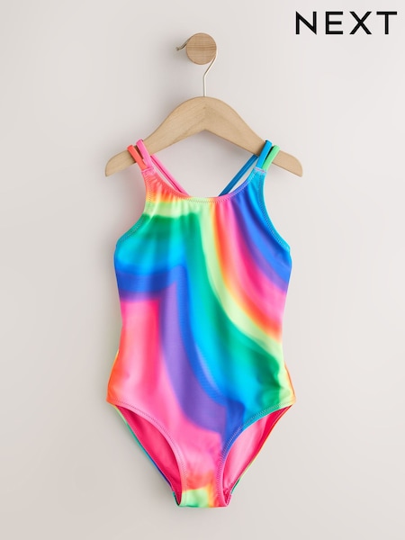 Bright Rainbow - Double Strap Swimsuit (3-16yrs)