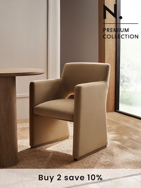 Soft Velvet Camel N. Premium Raya Dining Chair (Q90857) | £299