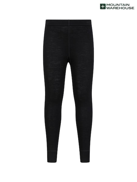 Mountain Warehouse Black Kids Merino II Thermal Joggers (Q90928) | £22