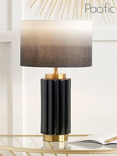 Pacific Black Lushan Ceramic Table Lamp (Q91412) | £70