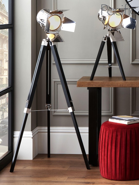 Pacific Silver Hereford Tripod Floor Lamp (Q91459) | £150
