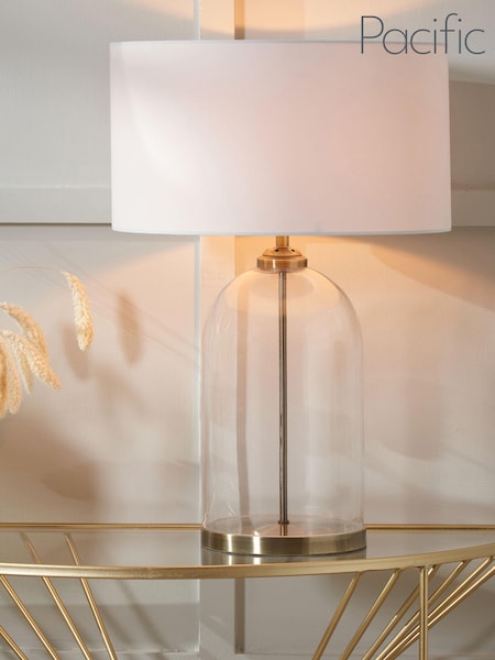 Pacific Brass Glass Cloche Table Lamp (Q91480) | £150