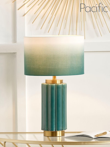 Pacific Green Lushan Ceramic Table Lamp (Q91519) | £70