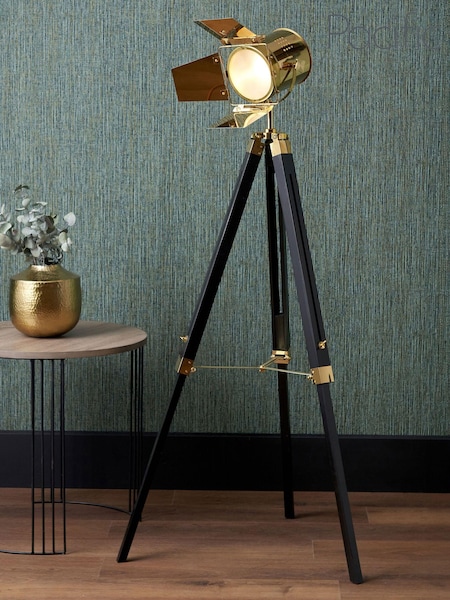 Pacific Gold Hereford Tripod Floor Lamp (Q91520) | £150