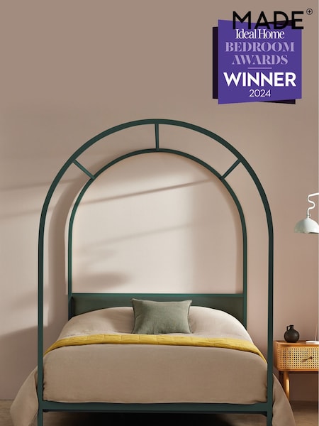 MADE.COM Green Romy Four Poster Bed (Q91620) | £499 - £550