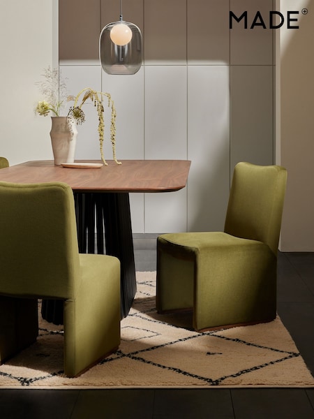MADE.COM Pistachio Green Velvet Tova Dining Chair (Q91648) | £219
