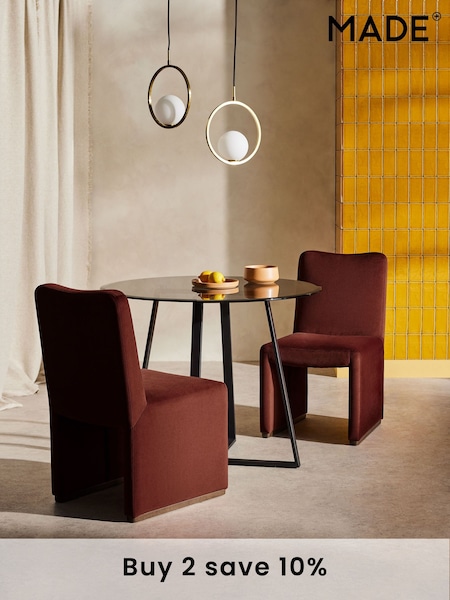 MADE.COM Rust Red Velvet Tova Dining Chair (Q91675) | £219