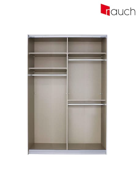 Rauch Textile Metal Wardrobe Accessories 136cm  2 Shelves Hang Rail Soft Close (Q91679) | £112