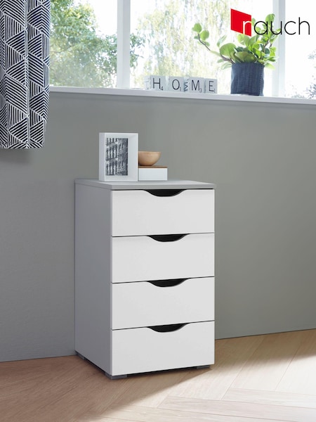 Rauch White/Grey Arnstein Balance Chest of 4 Drawer Drawers (Q91681) | £280