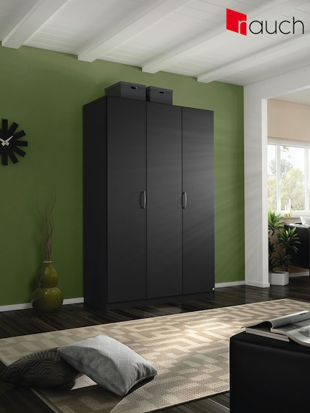 Rauch Metallic Grey Cameron Wood Semi Fitted Triple Wardrobe (Q91697) | £526