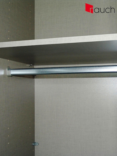 Rauch Metal Wardrobe Accessories 90cm Clothes Hanging Rail (Q91699) | £25