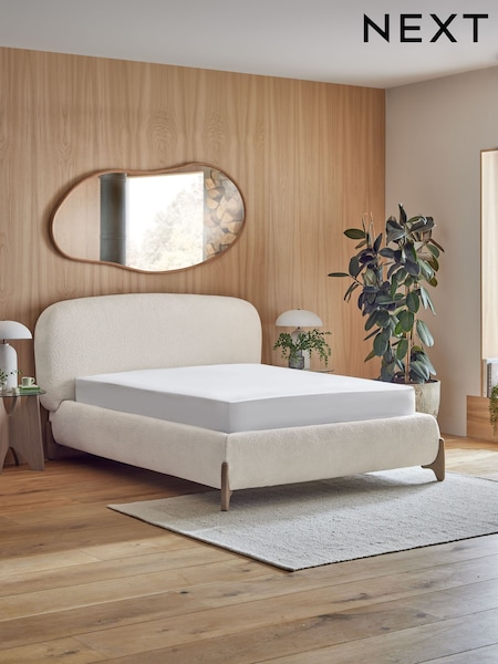Casual Boucle Natural Oyster Oslo Upholstered Bed Frame (Q91818) | £665 - £765