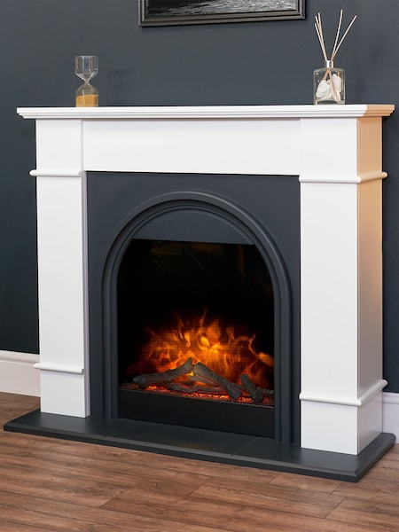 Adam White Hemsworth Electric Fireplace Suite (Q92085) | £680
