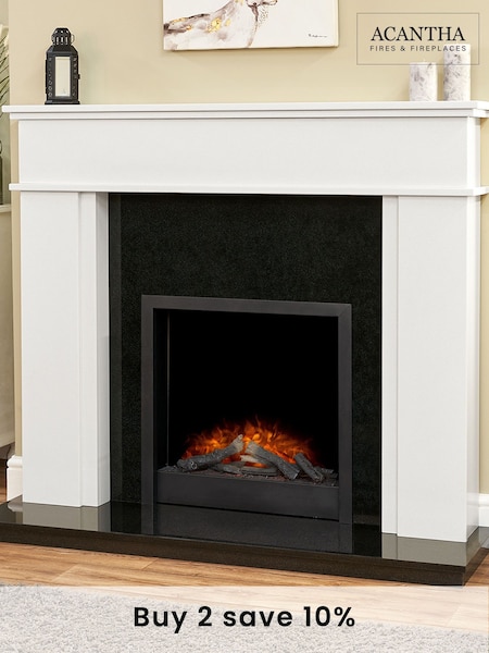 Acantha Black Large Ontario Electric Inset Fire (Q92089) | £370