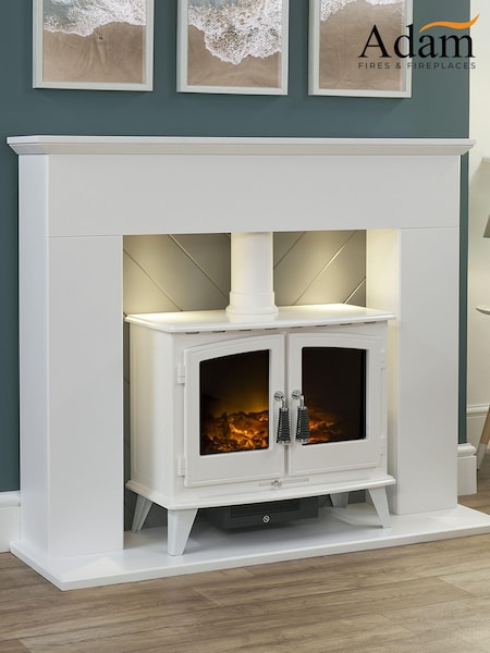 Adam White Corinth 48 Inch Electric Stove Suite (Q92098) | £690