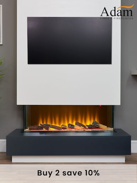 Adam Black Sahara Panoramic 42 Inch Media Wall Electric Fire (Q92101) | £720