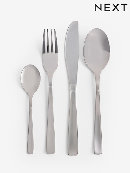 8 Piece Silver Moderna Stainless Steel Cutlery Set (Q92111) | £10