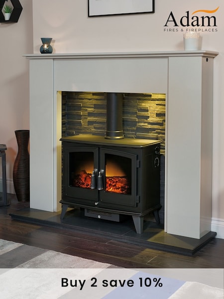 Adam Black Woodhouse Electric Stove (Q92482) | £280