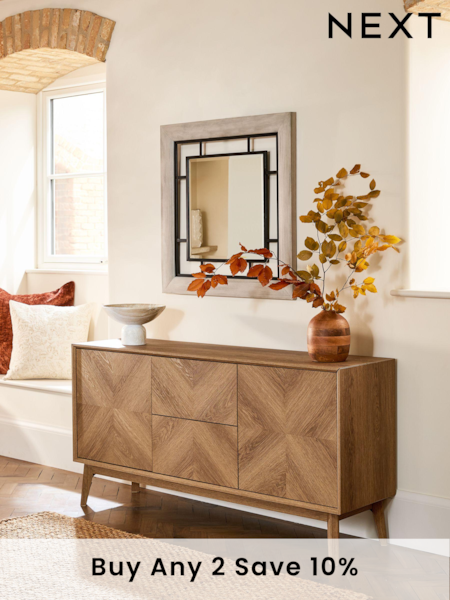 Dark Natural Hayford Oak Effect Large Sideboard (Q92891) | £475