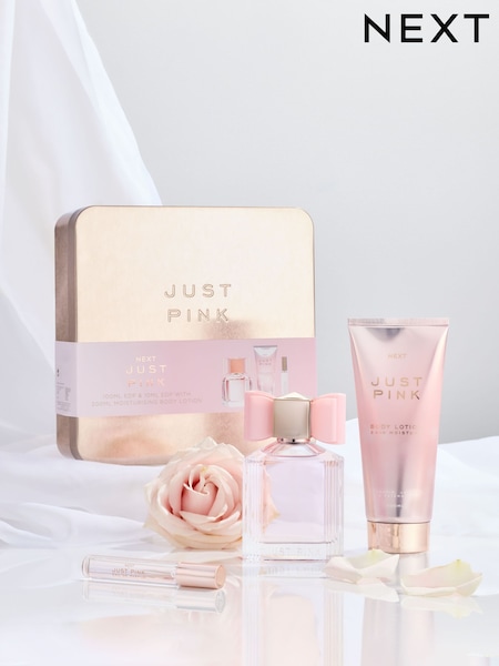 Just Pink 100ml and 10ml Perfume with 200ml Body Lotion Gift Set (Q93246) | £24