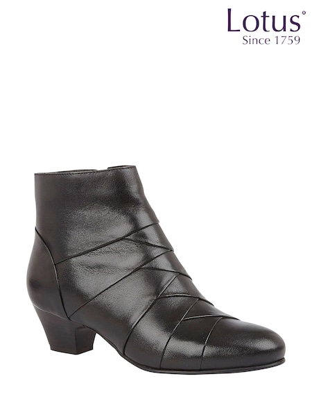 Lotus Black Lotus Black Footwear Leather Ankle Boots (Q93305) | £70