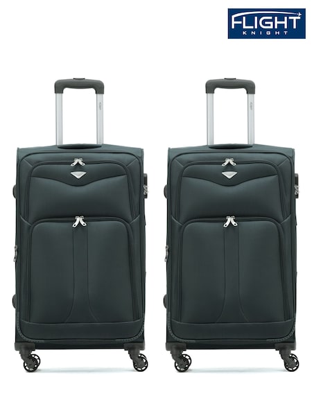 Flight Knight Medium Check-In Hold Luggage Soft Case Travel Suitcases Set of 2 (Q93361) | £130