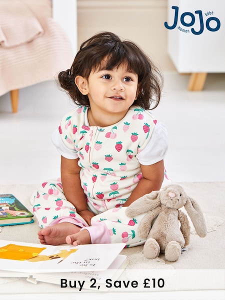 JoJo Maman Bébé Cream Fruit 1.5 Tog Sleep Snuggler (Q93363) | £34
