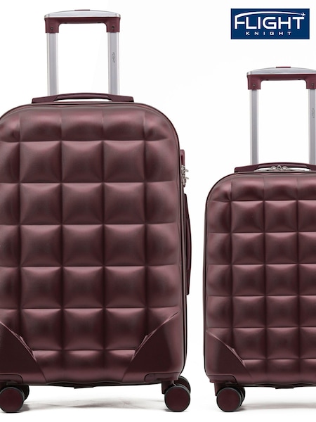Flight Knight Medium & Large Check-In Hold Luggage Bubble Hardcase Travel Suitcases Set of 2 (Q93405) | £120