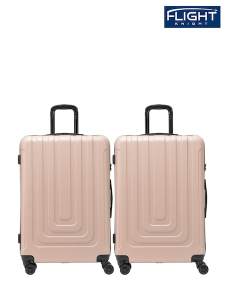 Flight Knight Large Check-In Hold Luggage Hardcase Travel Suitcases Set of 2 (Q93412) | £140