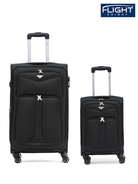 Flight Knight Medium & Large Check-In Hold Luggage Soft Case Travel Suitcases Set of 2 (Q93439) | £140