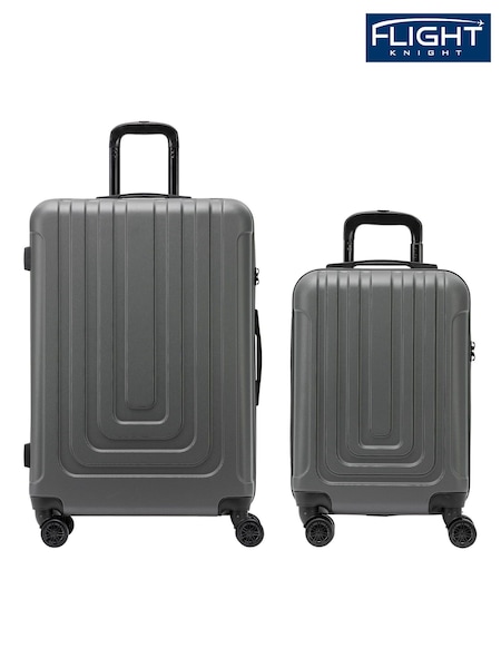 Flight Knight Medium and Large Check-In Hold Luggage Hardcase Travel Suitcases Set Of 2 (Q93454) | £120