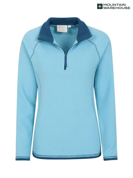 Mountain Warehouse Aqua Blue Womens Montana Half Zip Fleece (Q93620) | £25