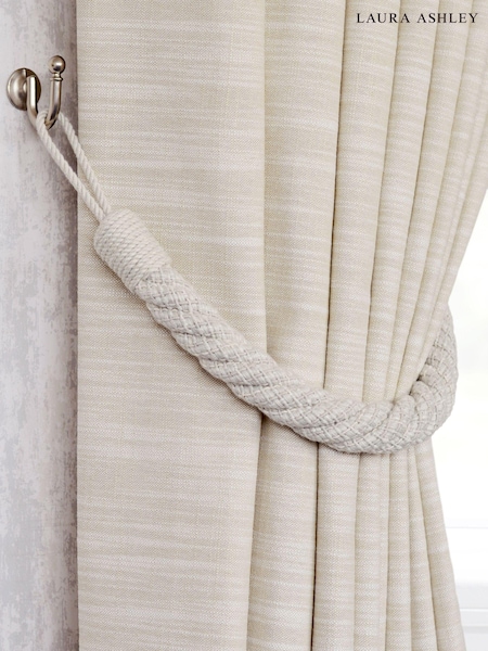 Laura Ashley Slate White Set of Two Felton Rope Tie Backs (Q93673) | £40