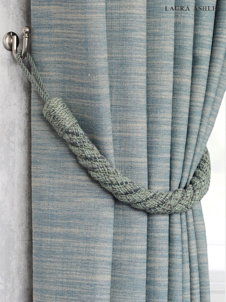 Laura Ashley Sage Green Set of Two Felton Rope Tie Backs (Q93740) | £40