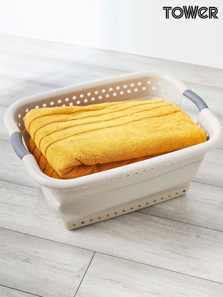 Tower Cream 16L Collapsible Laundry Basket (Q93766) | £35