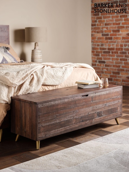 Barker and Stonehouse Brown Modi Blanket Box (Q93776) | £345