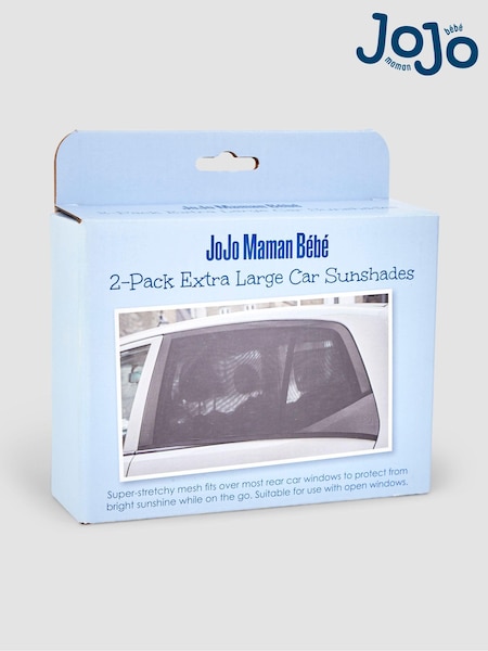 JoJo Maman Bébé Black 2-Pack Extra Large Car Sunshades (Q94034) | £12