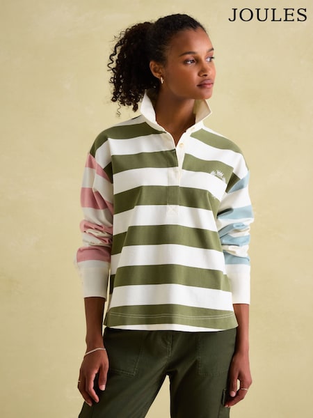 Joules Lara Multi Boxy Fit Rugby Shirt (Q94507) | £41