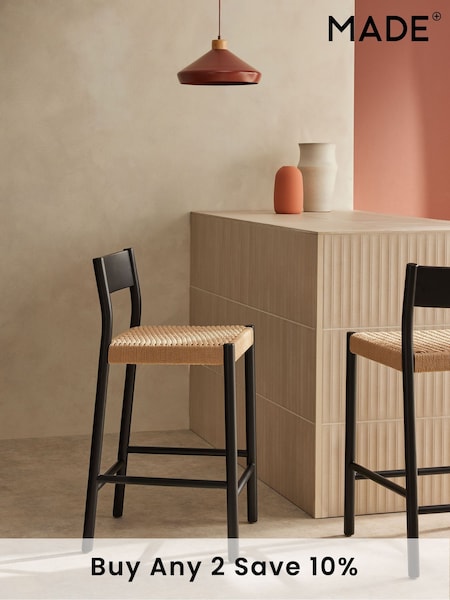 MADE.COM Black Rhye Bar Stool (Q94525) | £279
