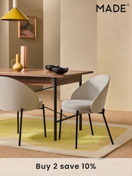 MADE.COM Set of 2 Grey Talia Dining Chairs (Q94530) | £329