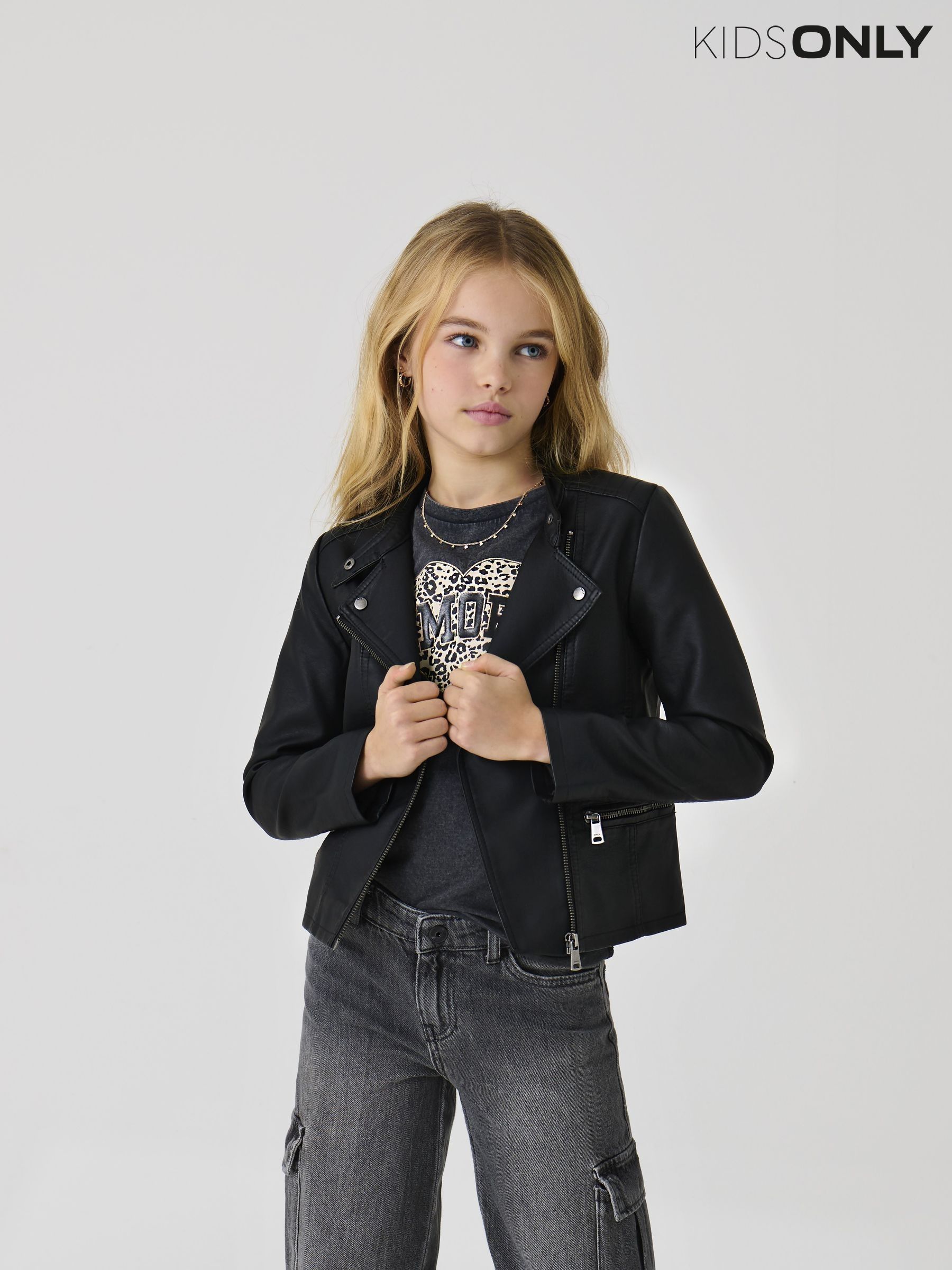 Kids girls leather jacket discount