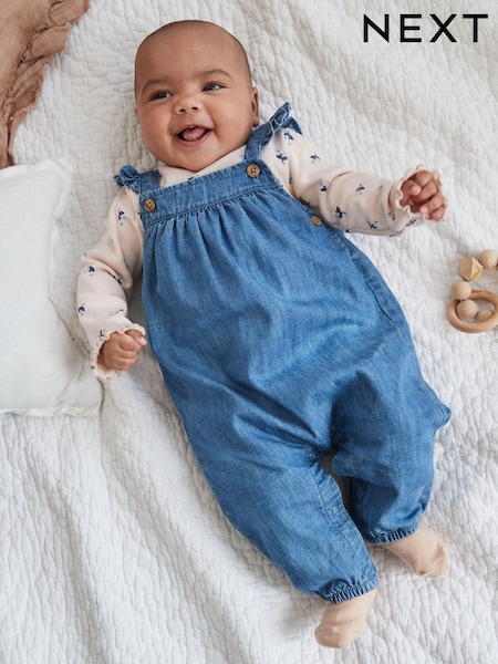 Denim Baby Dungaree and Long Sleeve Bodysuit Set (0mths-2yrs) (Q94781) | £18 - £20