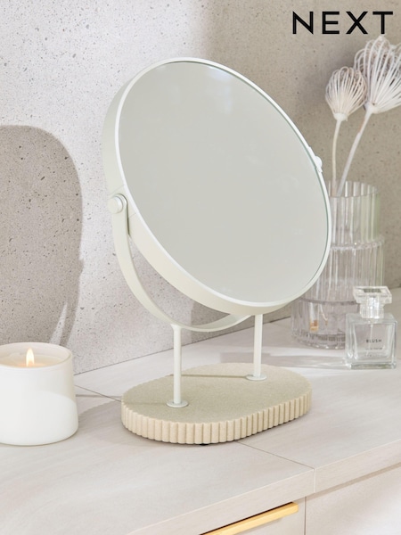 Natural Rib 5x Magnification Round Dressing Table Mirror (Q95151) | £40