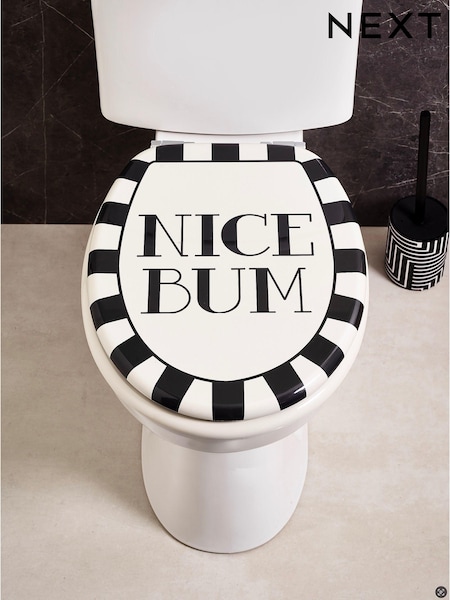 Monochrome Nice Bum Toilet Seat (Q95238) | £38