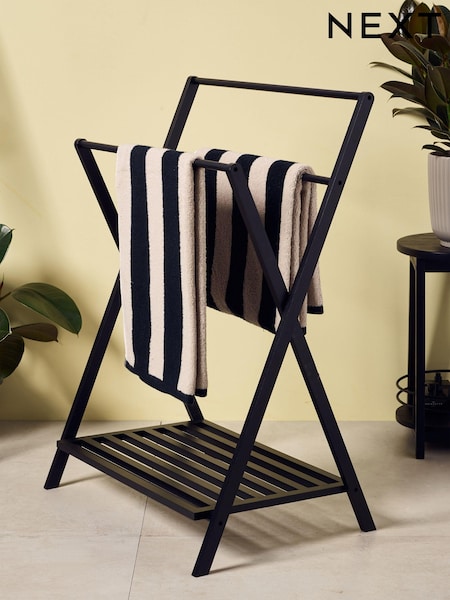 Black Folding Towel Rack (Q95239) | £50