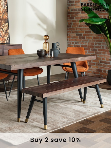 Barker and Stonehouse Brown Modi Reclaimed 140cm Wood Bench (Q95508) | £175