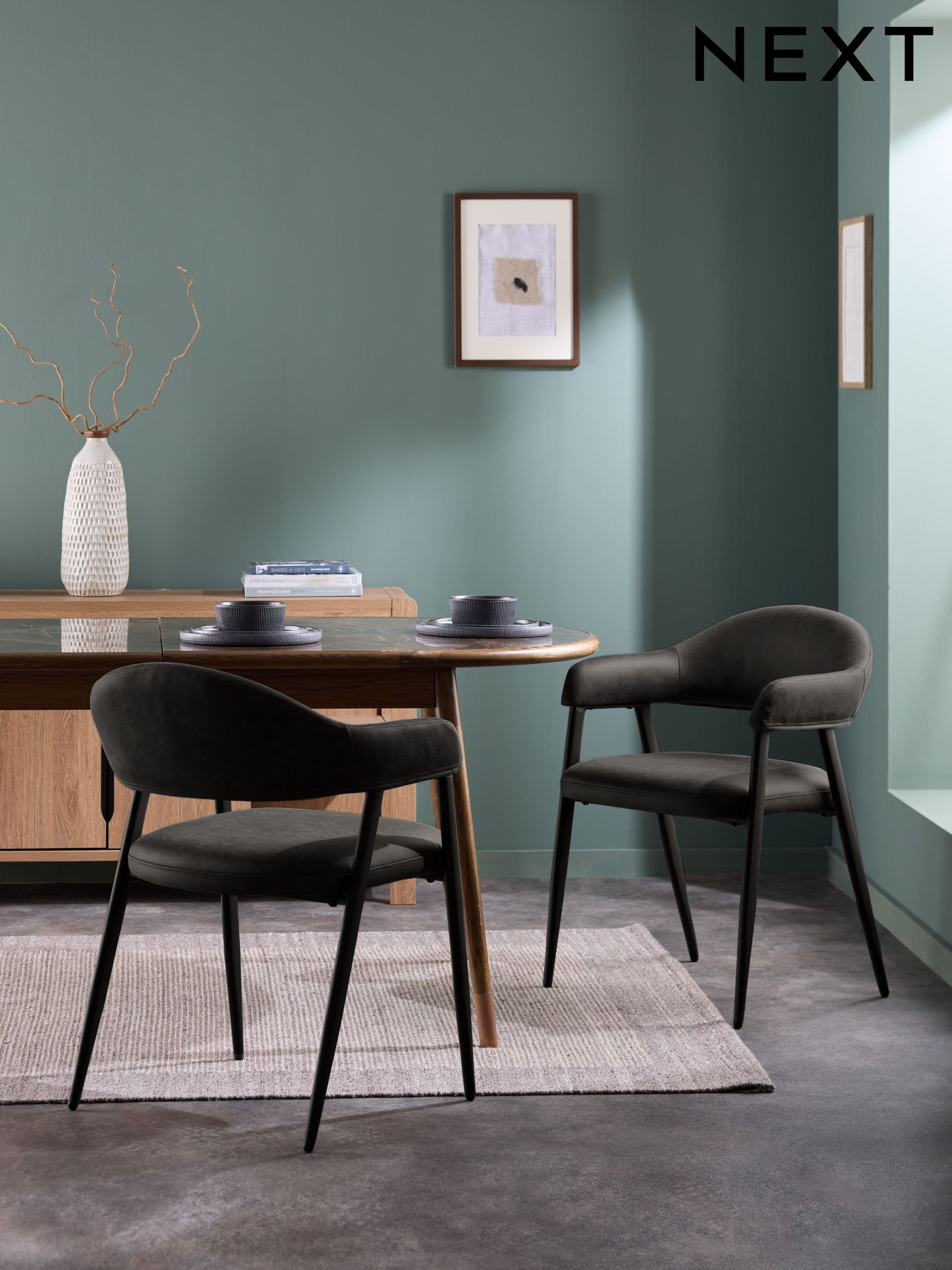 Buy Grey Metal Dining Chairs Homeware Diningroomfurniture Online Next UK